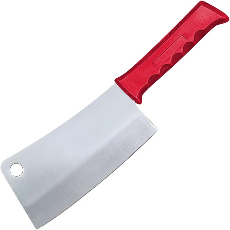 Kitchen master ساطور لحم ستانلس ستيل 7 إنش (أحمر) - جاهز لقطع اللحم النيء - Image 1